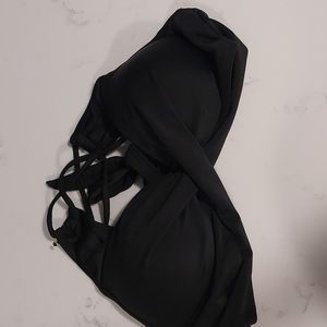 Shein strappy black  bikini top